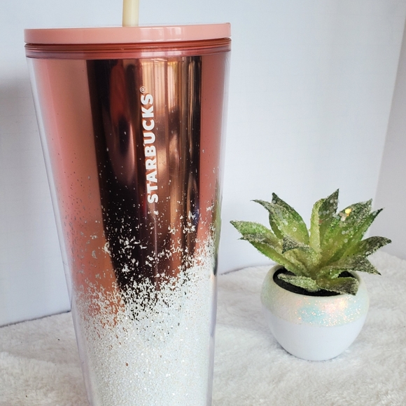 Starbucks Rose gold Holiday Tumbler 24 oz - Picture 2 of 3